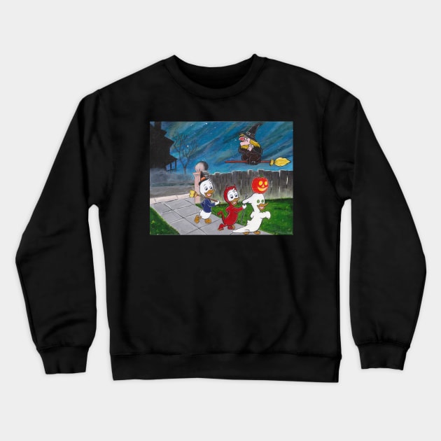 Trick or Treat Crewneck Sweatshirt by tesiamarieart